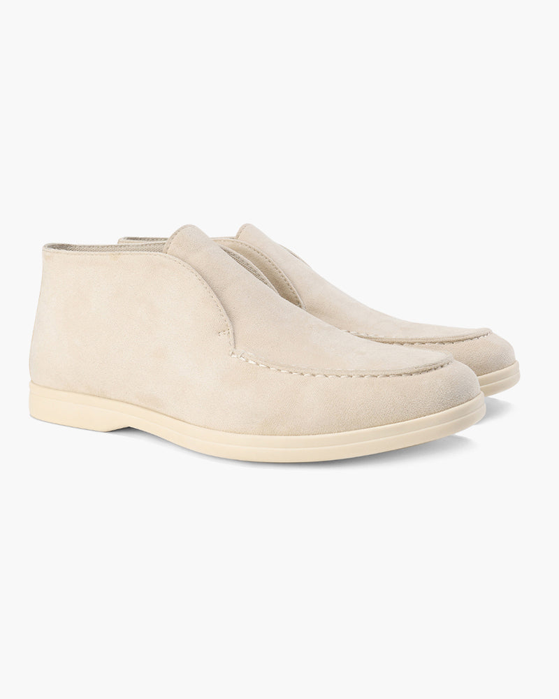 High-Cut Suede Slip-On Loafer