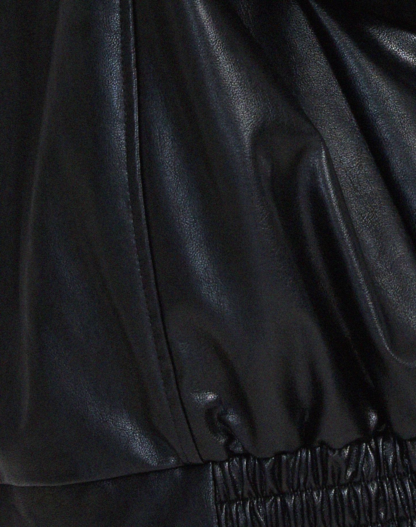 Women’s Oversized Leather Bomber Jacket