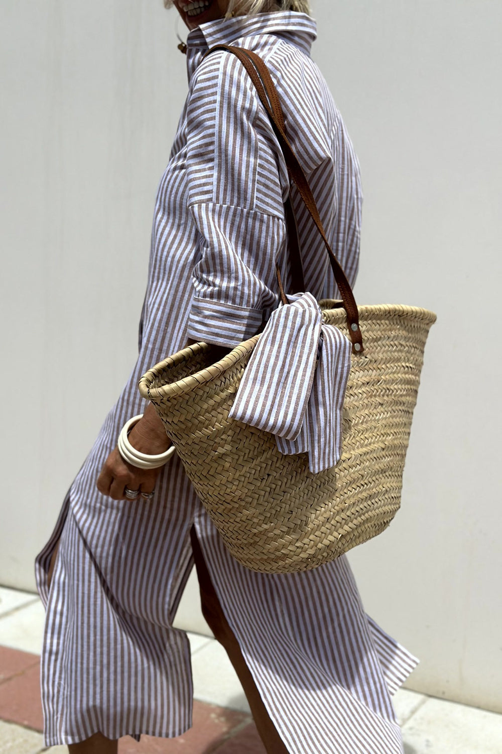 Classic & Effortless Striped Shirt Dress