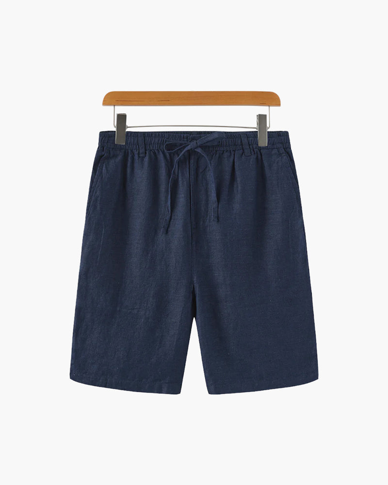 Linen Shorts with Zip Fastening