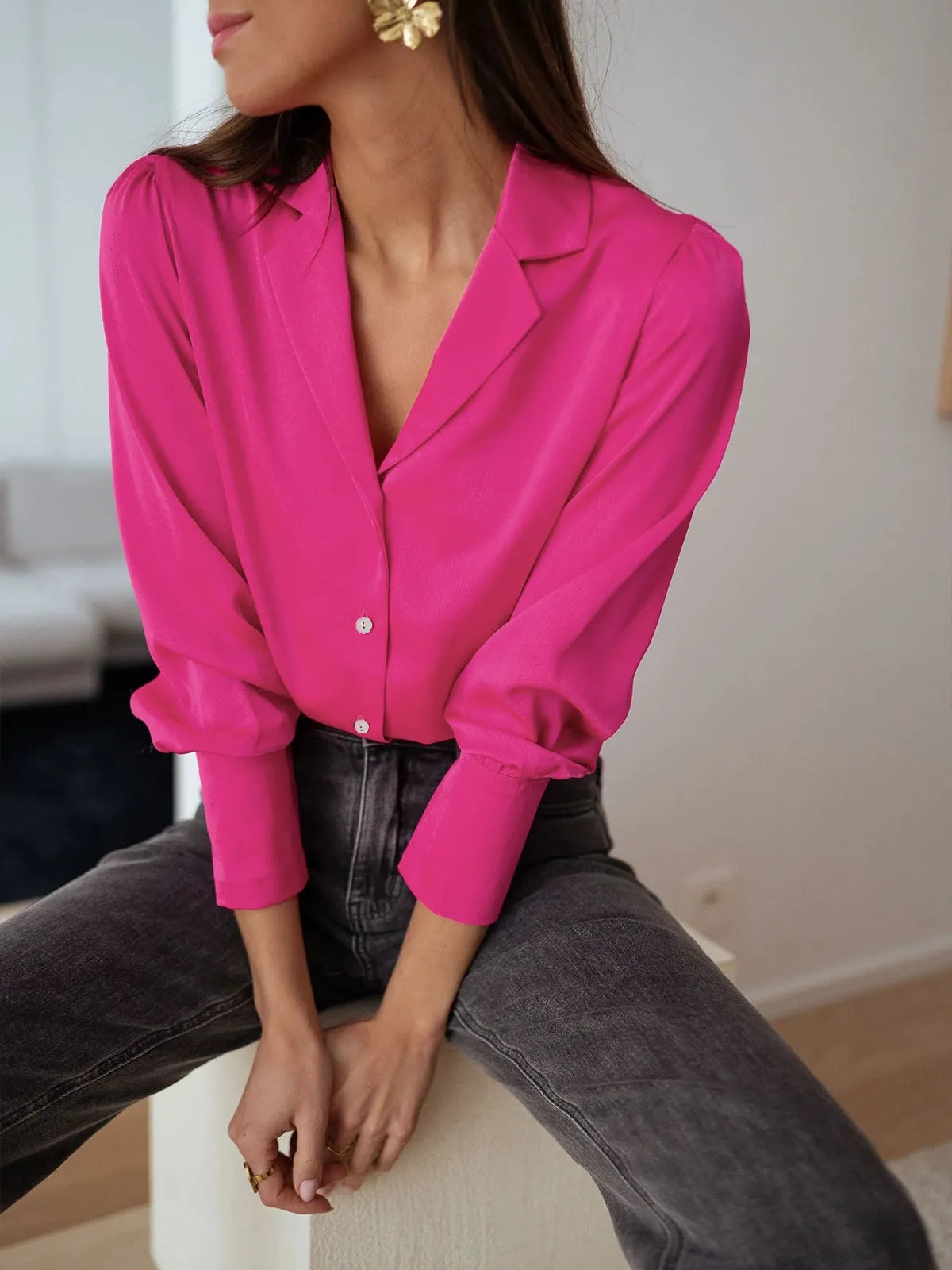 Silky Soft Relaxed Blouse for Women