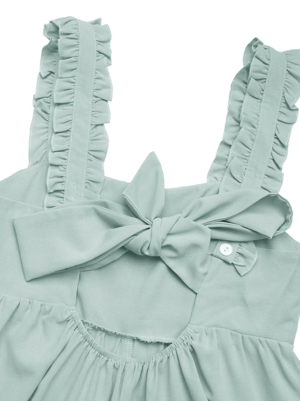 Ruffled Strap Romper in Lightweight Fabric