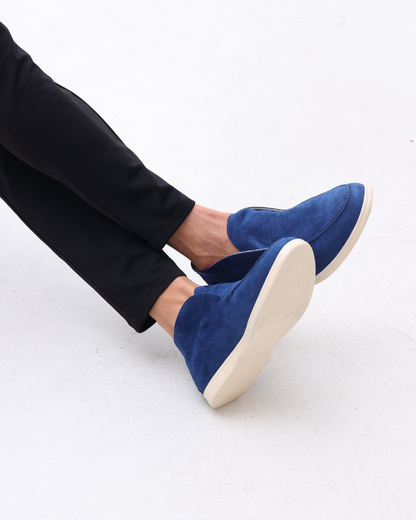 High-Cut Suede Slip-On Loafer