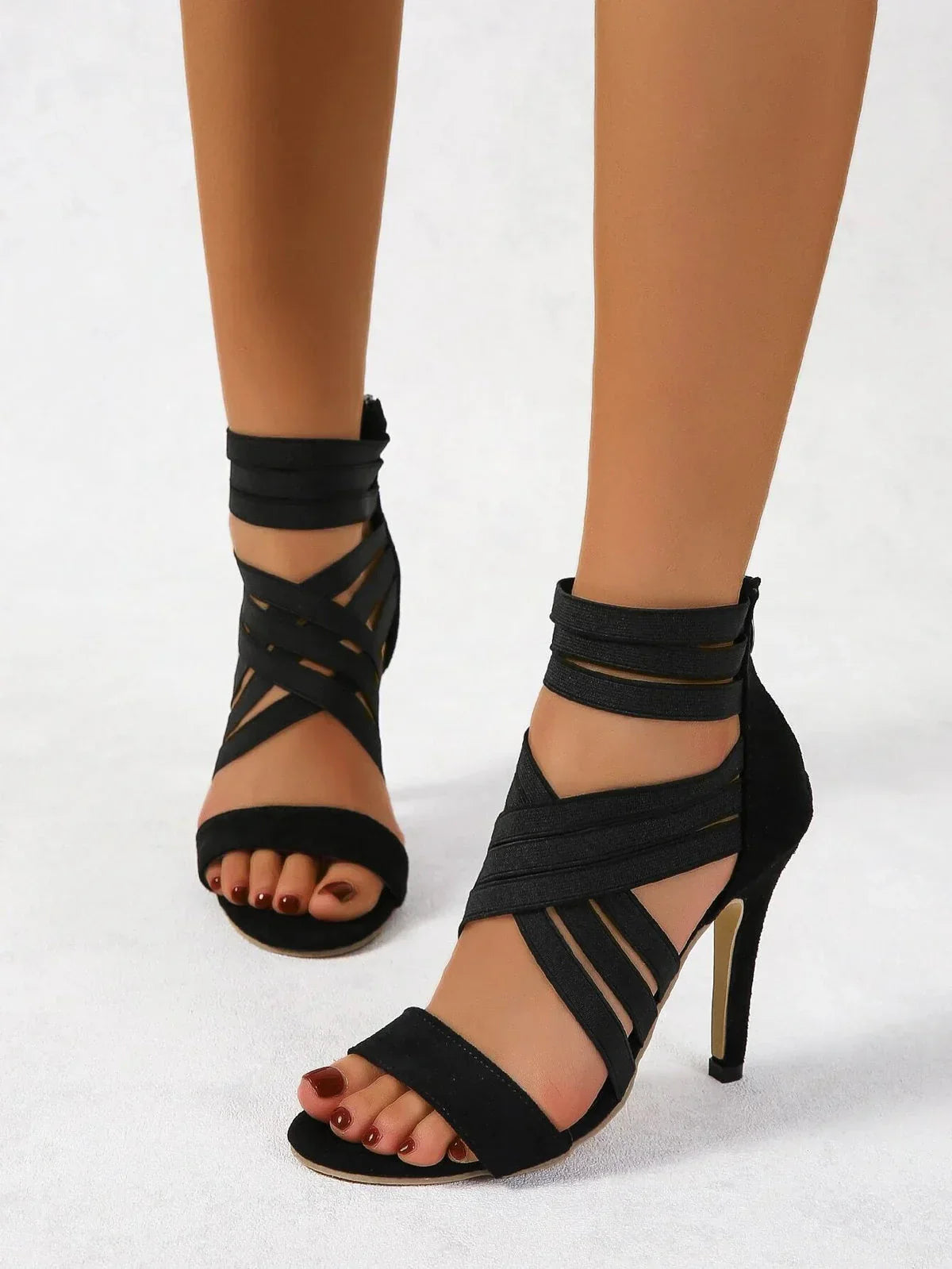 Elegant Strappy High-Heel Pumps for Women