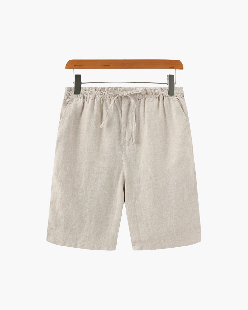 Linen Shorts with Zip Fastening