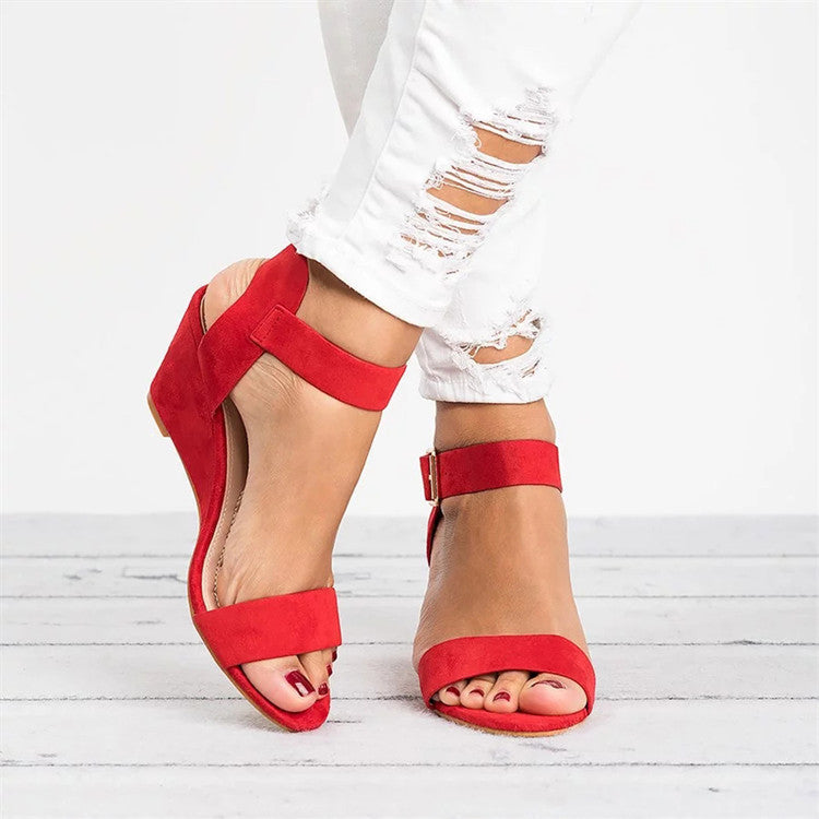 Spring Ankle-Strap Wedge Sandals for Women