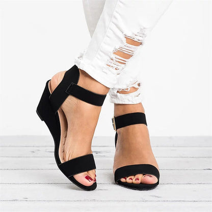Spring Ankle-Strap Wedge Sandals for Women
