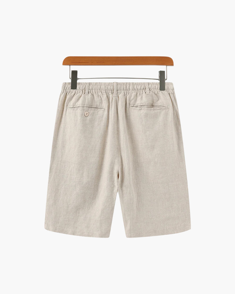 Linen Shorts with Zip Fastening