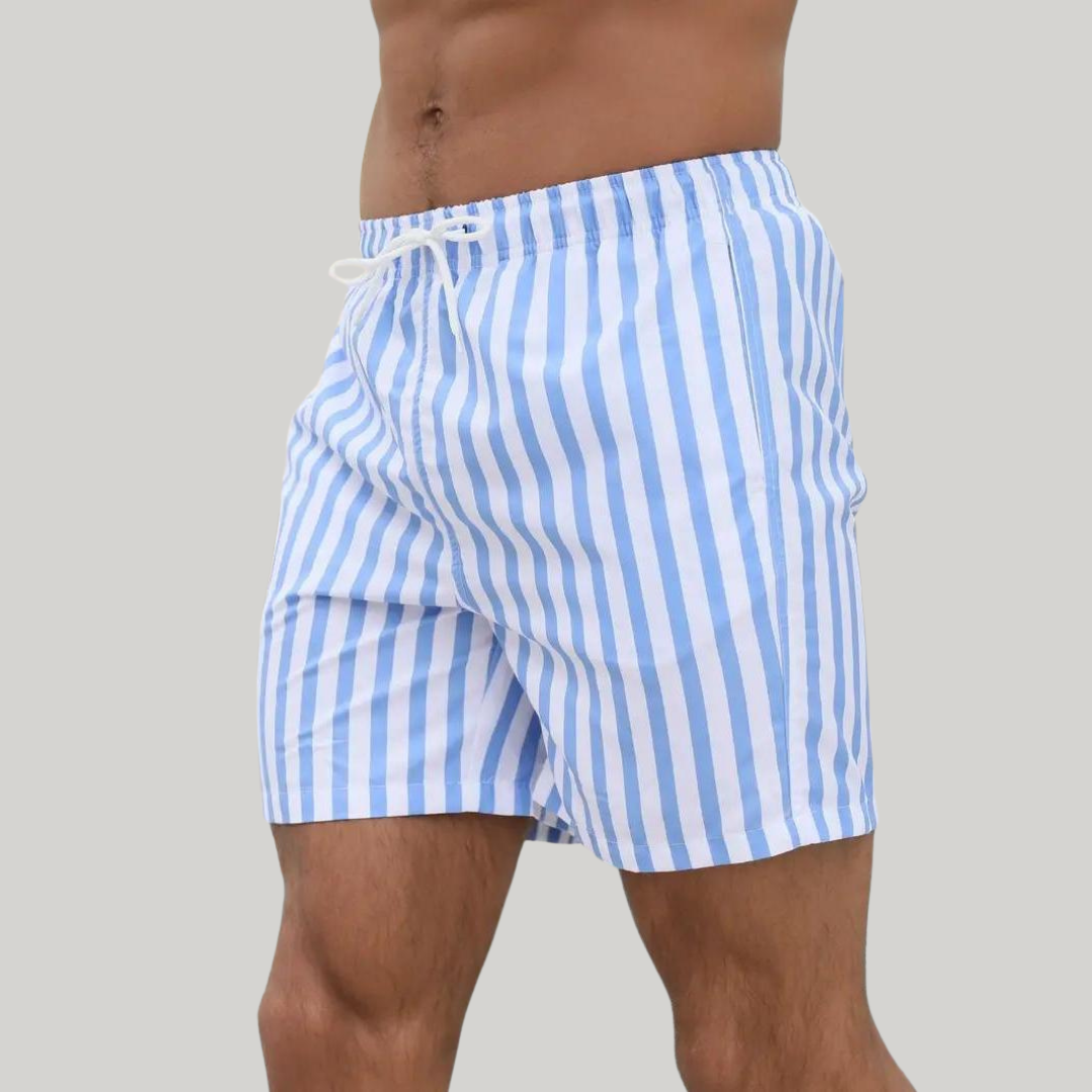 Men's Vertical Stripe Swim Shorts