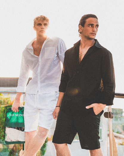 Linen Shorts with Zip Fastening