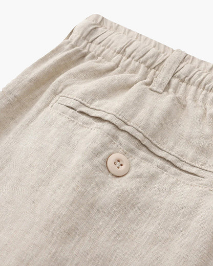 Linen Shorts with Zip Fastening