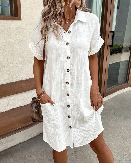 Elegant & Relaxed Shirt Dress with a Fresh Spring Feel