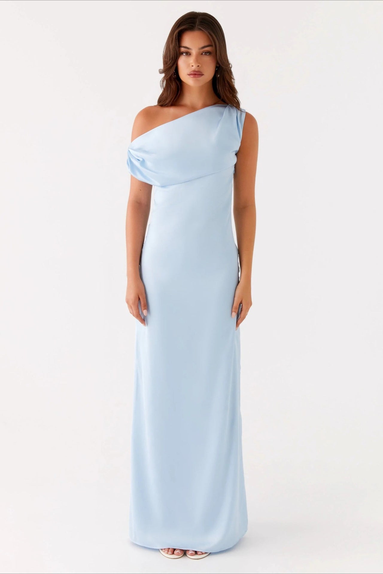Asymmetric One-Shoulder High-Waist Maxi Dress