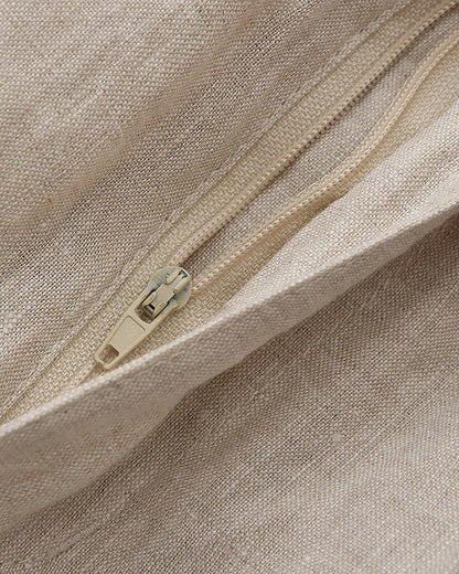 Linen Shorts with Zip Fastening