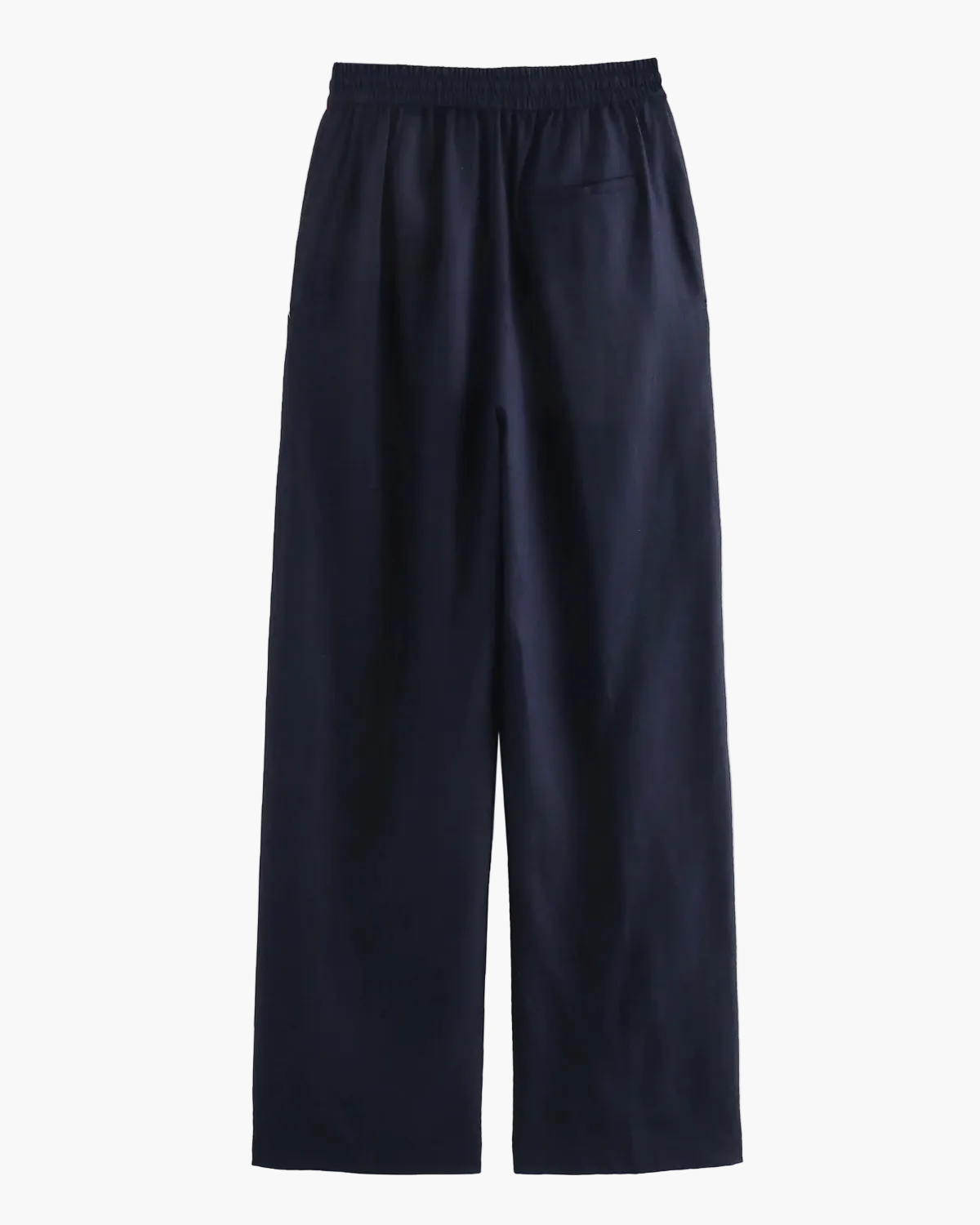 High Waist Linen Straight-Leg Trousers