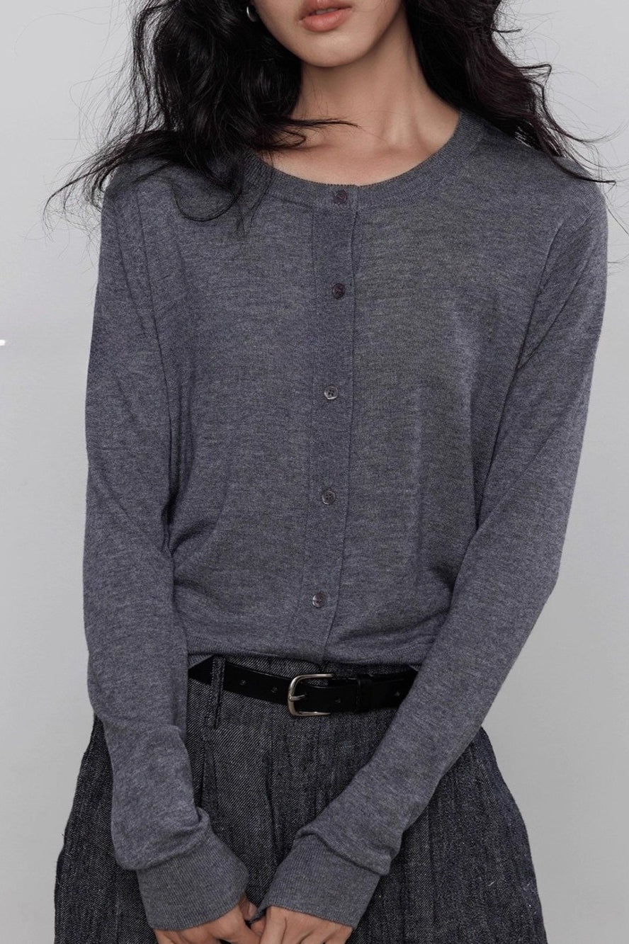 Lightweight Crewneck Knit Top