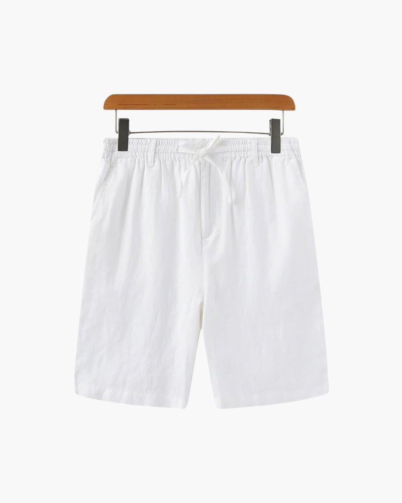 Linen Shorts with Zip Fastening