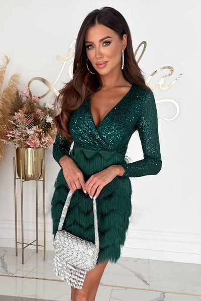 Sequin Fringe Dress