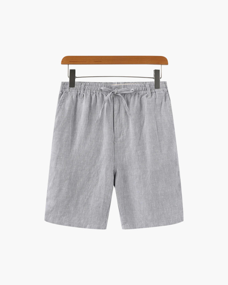 Linen Shorts with Zip Fastening