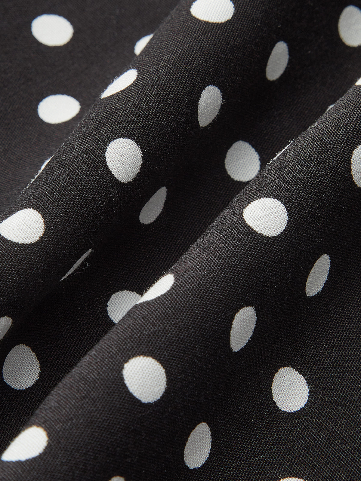 Polka Dot Lace-Trim V-Neck Maxi Dress