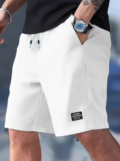 Men's Casual Drawstring Shorts with Side Pockets