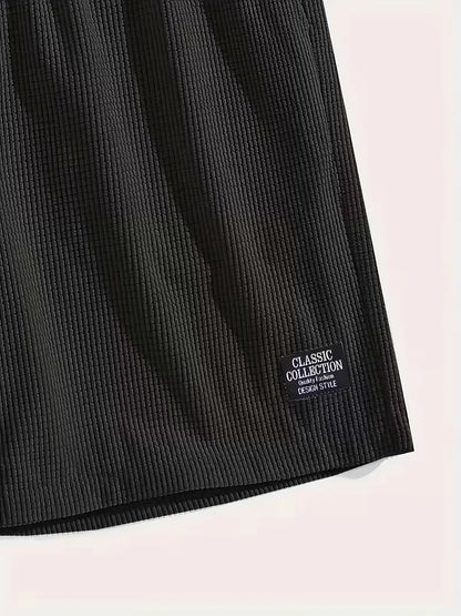 Men's Casual Drawstring Shorts with Side Pockets