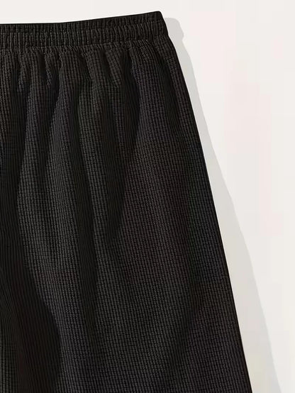 Men's Casual Drawstring Shorts with Side Pockets