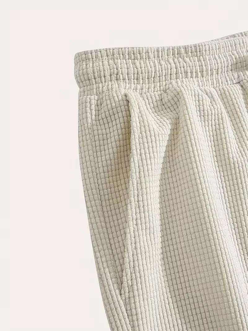 Men's Casual Drawstring Shorts with Side Pockets