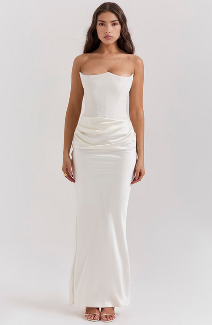 Strapless Corset Maxi Dress