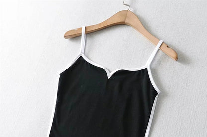 Heart Neckline Cami Top with Adjustable Straps