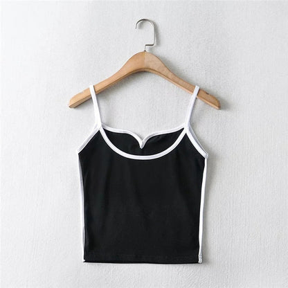 Heart Neckline Cami Top with Adjustable Straps
