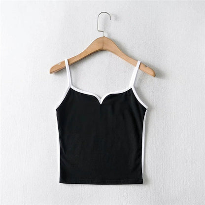 Heart Neckline Cami Top with Adjustable Straps