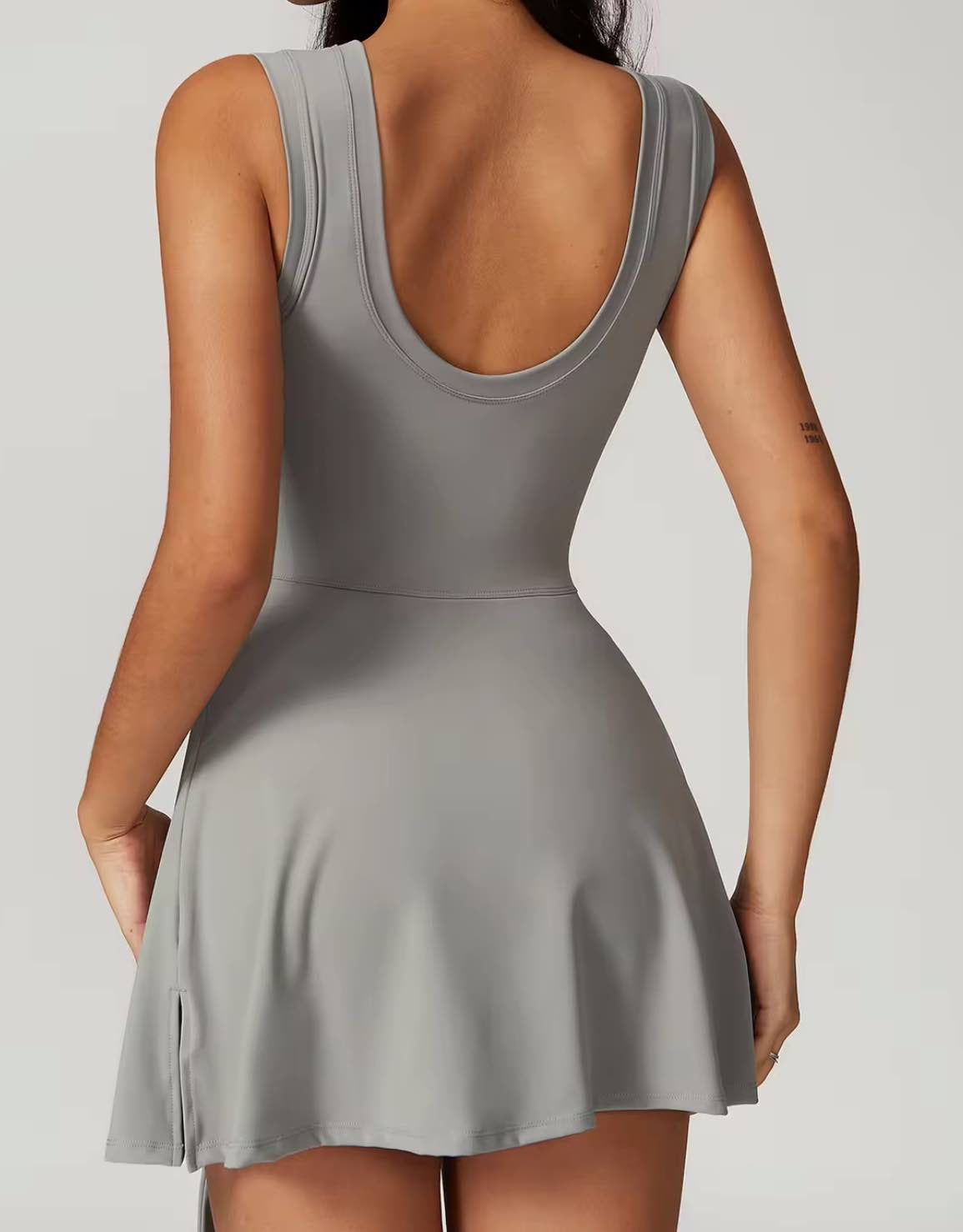 Sleeveless Stretch Romper with Waistband Detail