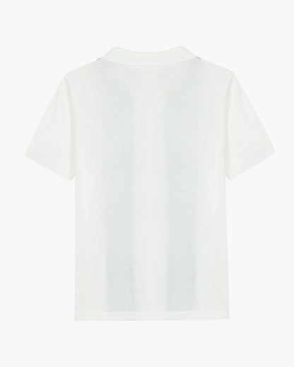 Contrast Vertical Stripe Knit Polo
