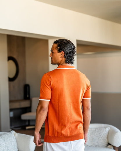 Contrast Trim Knit Polo