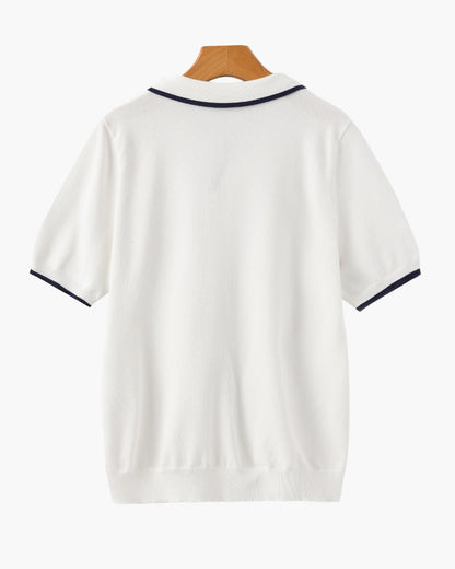 Contrast Trim Knit Polo