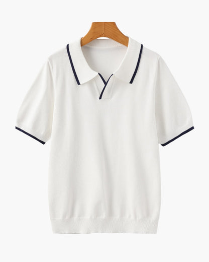 Contrast Trim Knit Polo