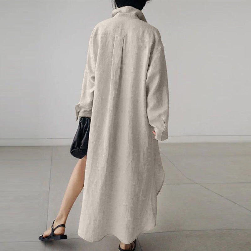 Oversized Cotton Shirt Dress – Effortless & Breathable