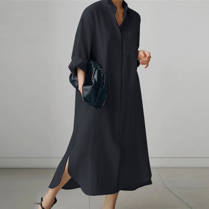 Oversized Cotton Shirt Dress – Effortless & Breathable
