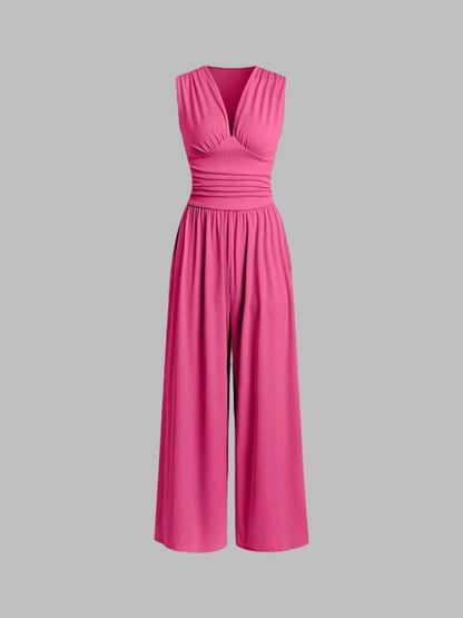 Chic Sleeveless Wide-Leg Jumpsuit