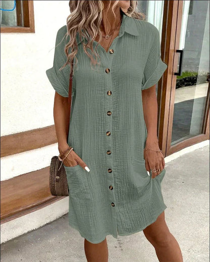 Elegant & Relaxed Shirt Dress with a Fresh Spring Feel