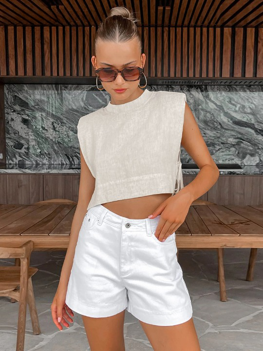 Relaxed Linen Vacation Set with Wide-Leg Trousers