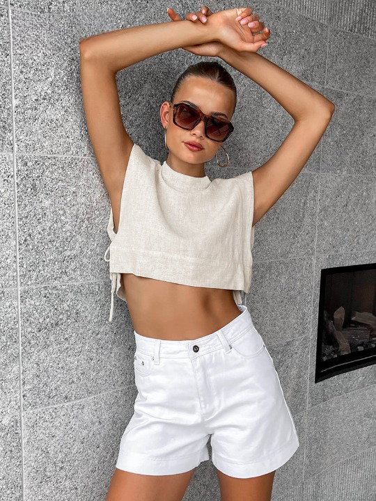 Relaxed Linen Vacation Set with Wide-Leg Trousers