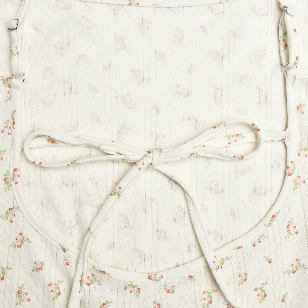 Floral Lace-Up Playsuit