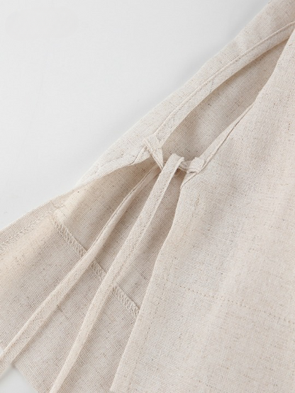 Relaxed Linen Vacation Set with Wide-Leg Trousers
