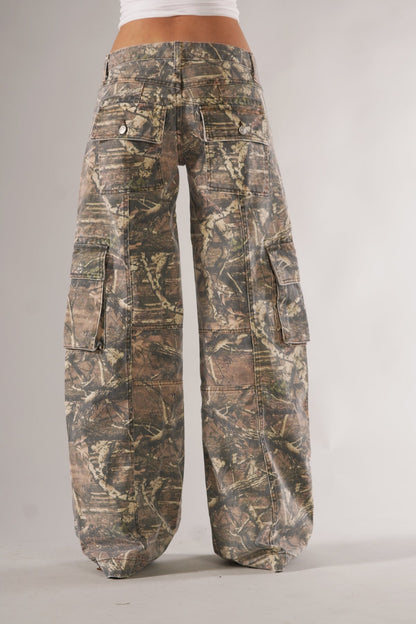 Camo Cargo Pants with Utility Pockets