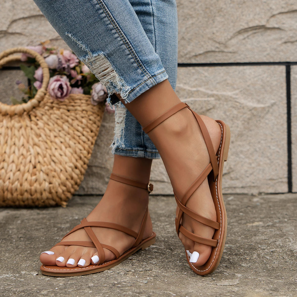 Minimalist Strappy Roman Sandals