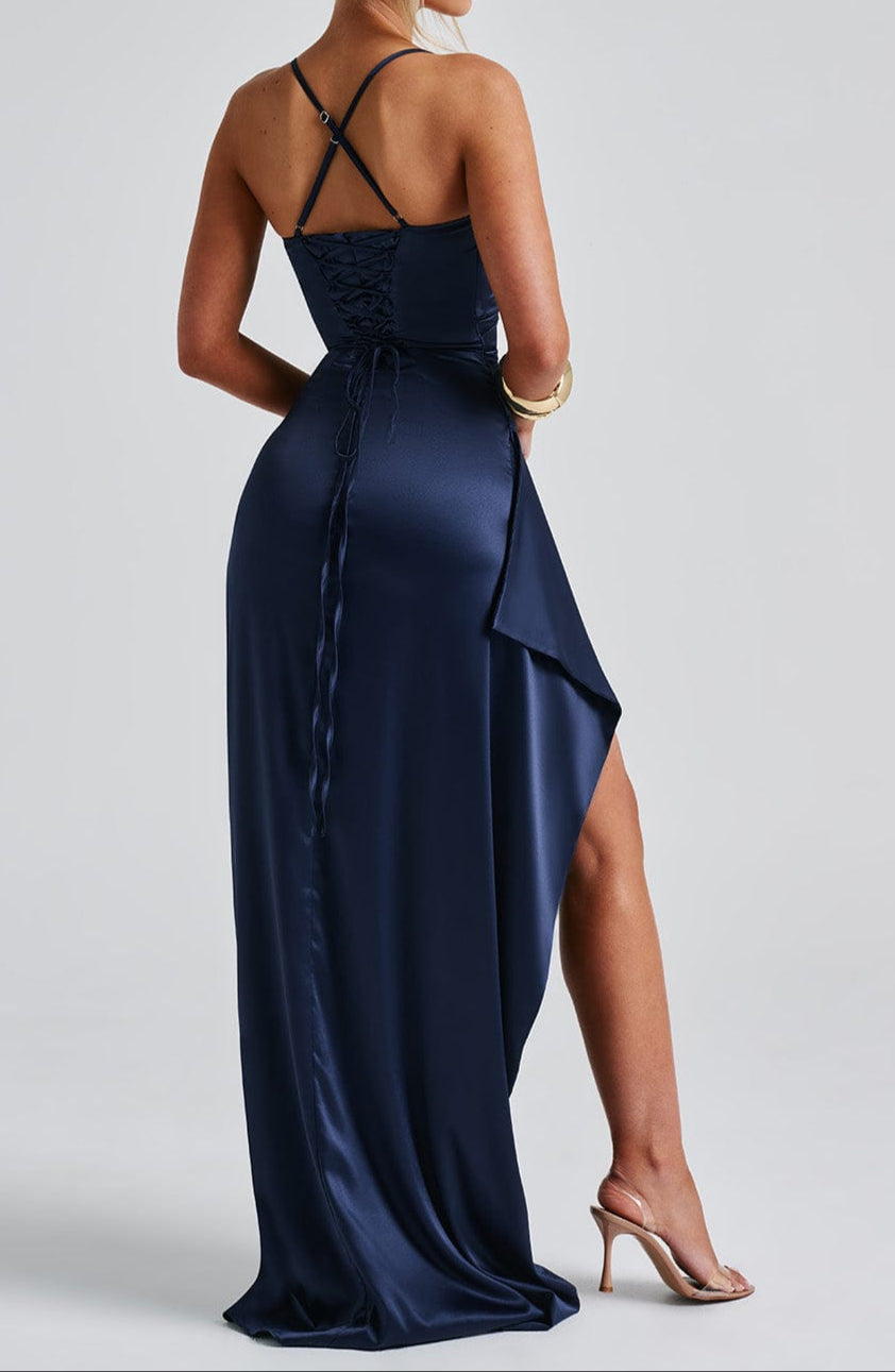 Strappy High-Slit Maxi Dress for Women