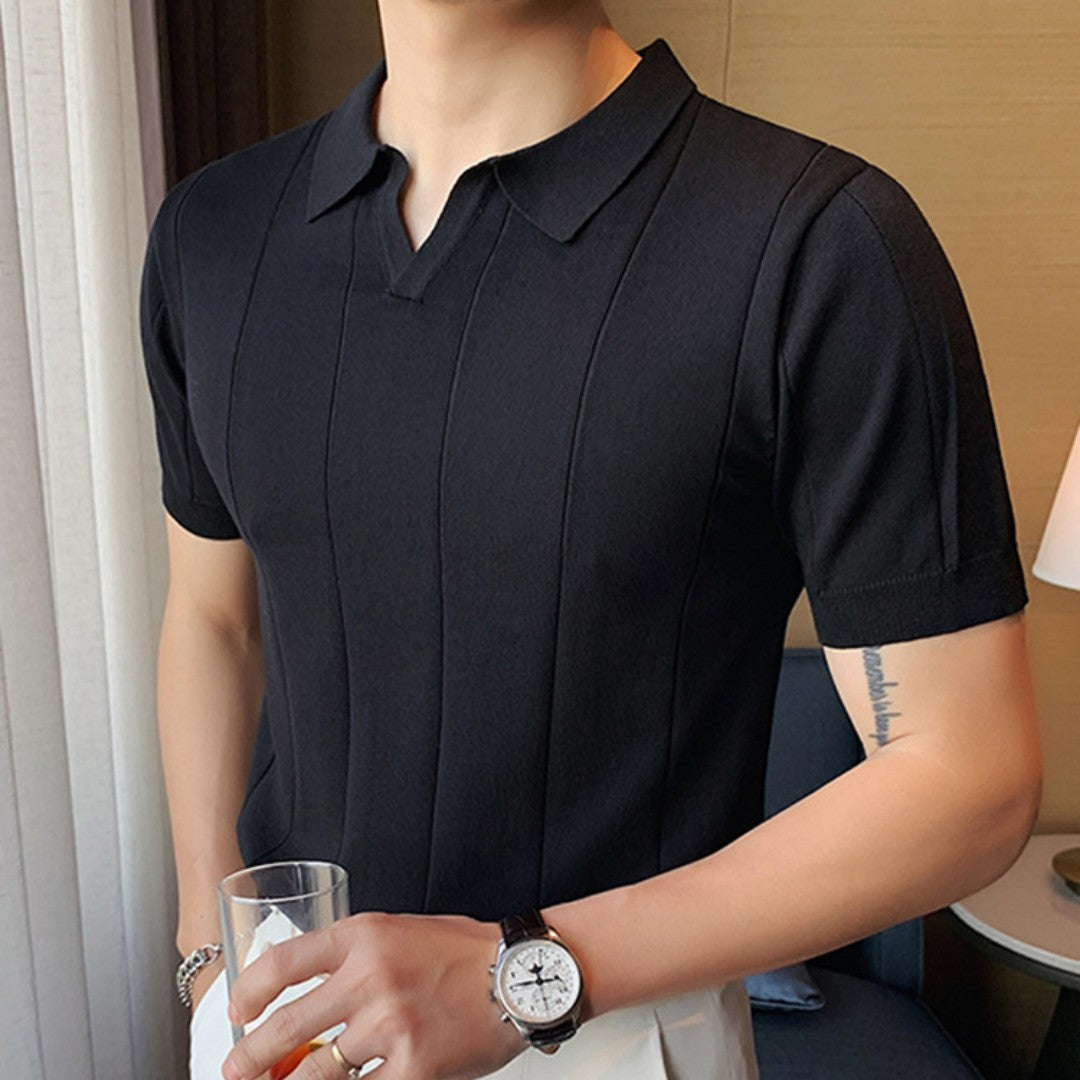 V-Neck Knit Polo