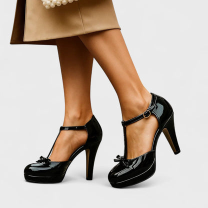 Elegant T-Strap Platform Heels for Women